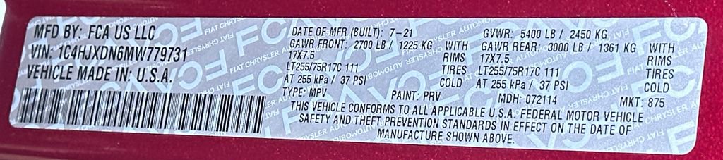 Certified 2021 Jeep Wrangler Unlimited Sport image 49