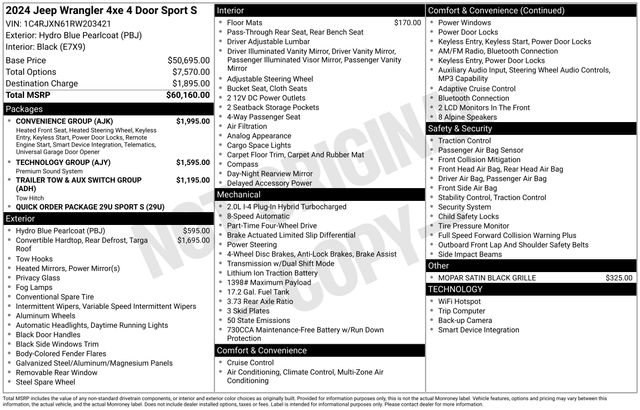 Used 2024 Jeep Wrangler Sport S 4xe w/ Convenience Group image 23