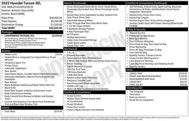 Used 2023 Hyundai Tucson SEL w/ Convenience Package AWD/4WD image 10