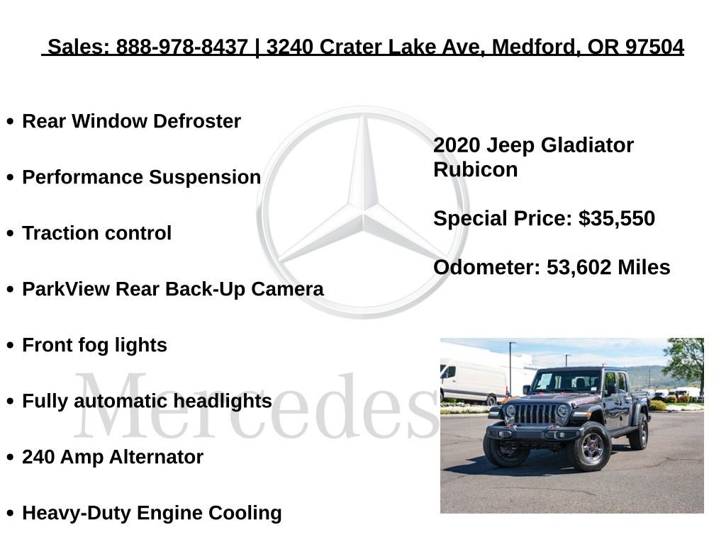 Used 2020 Jeep Gladiator Rubicon w/ LED Lighting Group AWD/4WD image 18