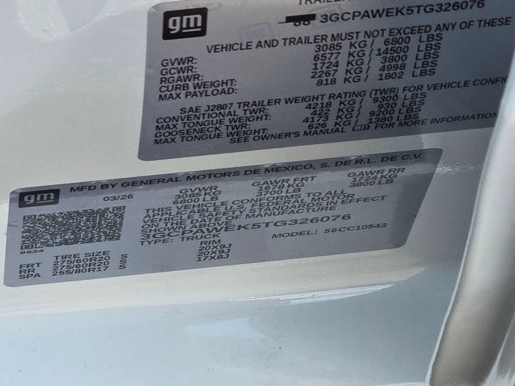 Used 2026 Chevrolet Silverado 1500 RST w/ RST Select Package RWD image 30