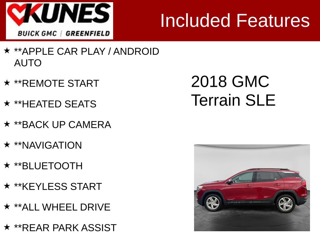 Used 2018 GMC Terrain SLE w/ Driver Convenience Package AWD/4WD image 2
