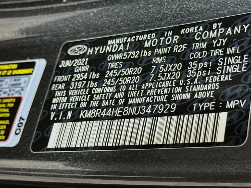 Certified 2022 Hyundai Palisade SEL w/ 8P Bench Seat Package FWD image 39