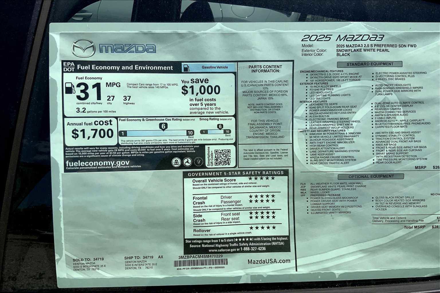 Used 2025 MAZDA MAZDA3 s image 18