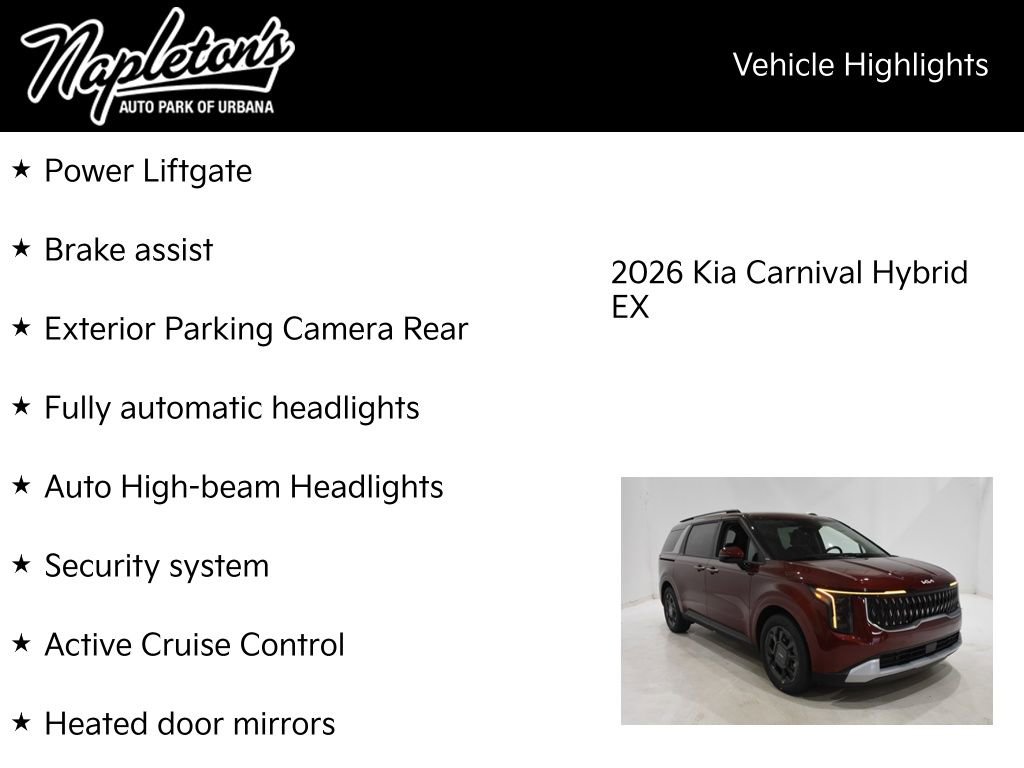 New 2026 Kia Carnival EX image 16