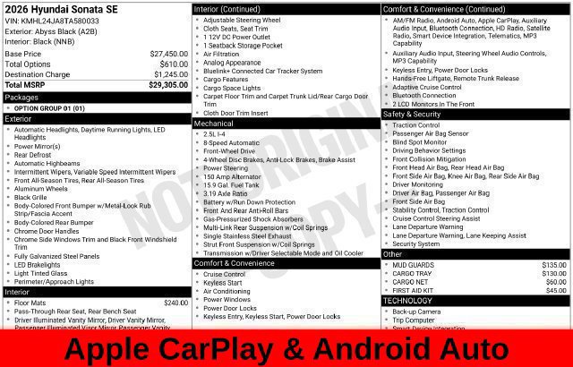 Used 2026 Hyundai Sonata SE FWD image 57