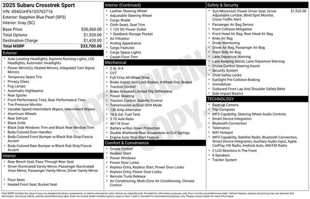 Certified 2025 Subaru Crosstrek 2.5i Sport image 3