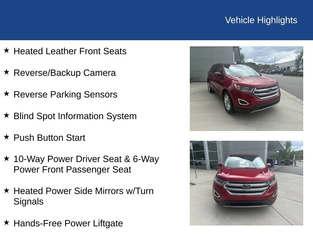 Used 2016 Ford Edge SEL w/ Equipment Group 201A FWD image 30