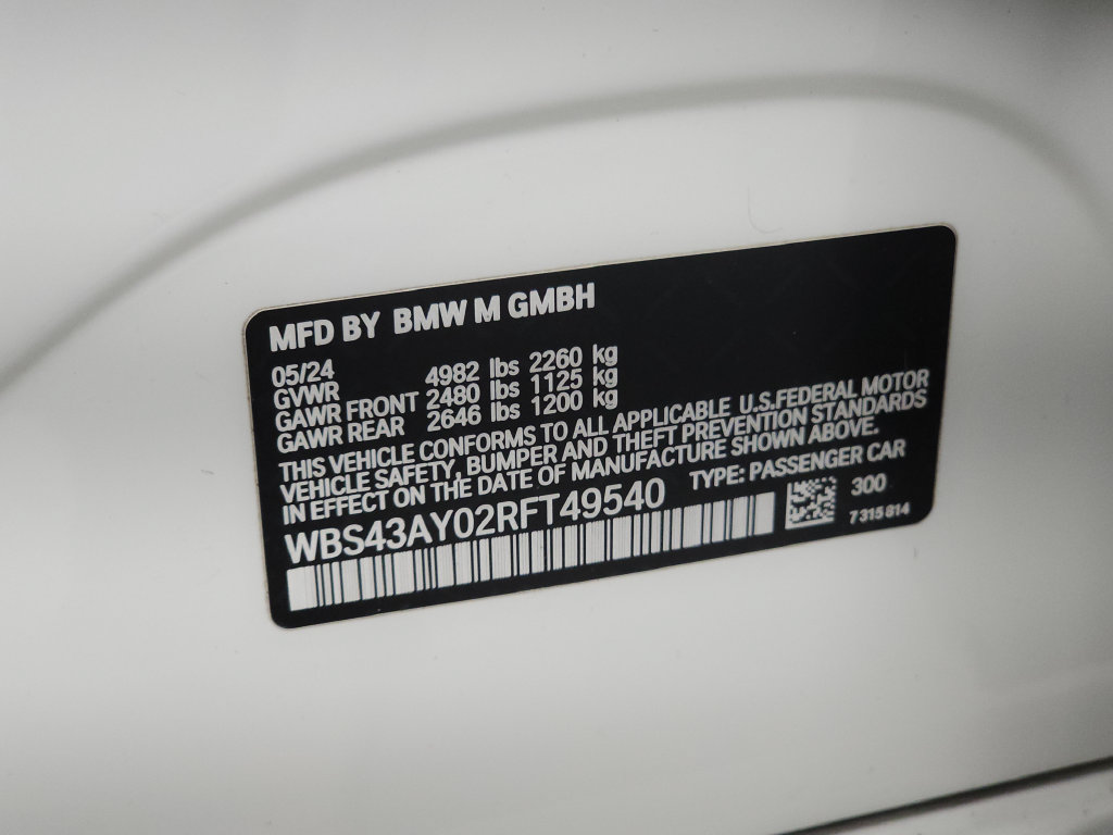 Used 2024 BMW M3 Competition w/ Executive Package AWD/4WD image 37