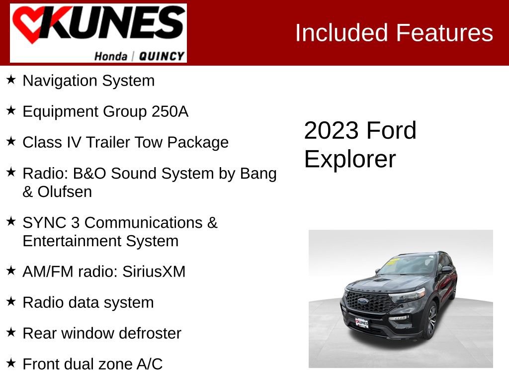 Used 2023 Ford Explorer ST-Line w/ Class IV Trailer Tow Package AWD/4WD image 2