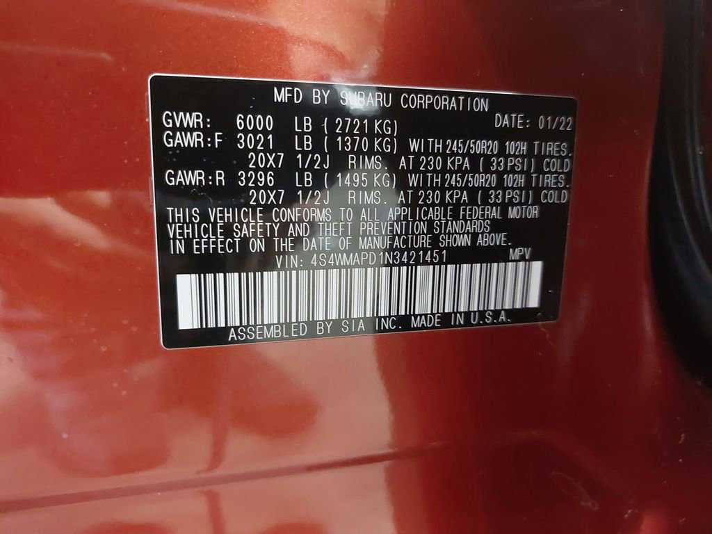 Used 2022 Subaru Ascent Limited w/ Technology Package image 37