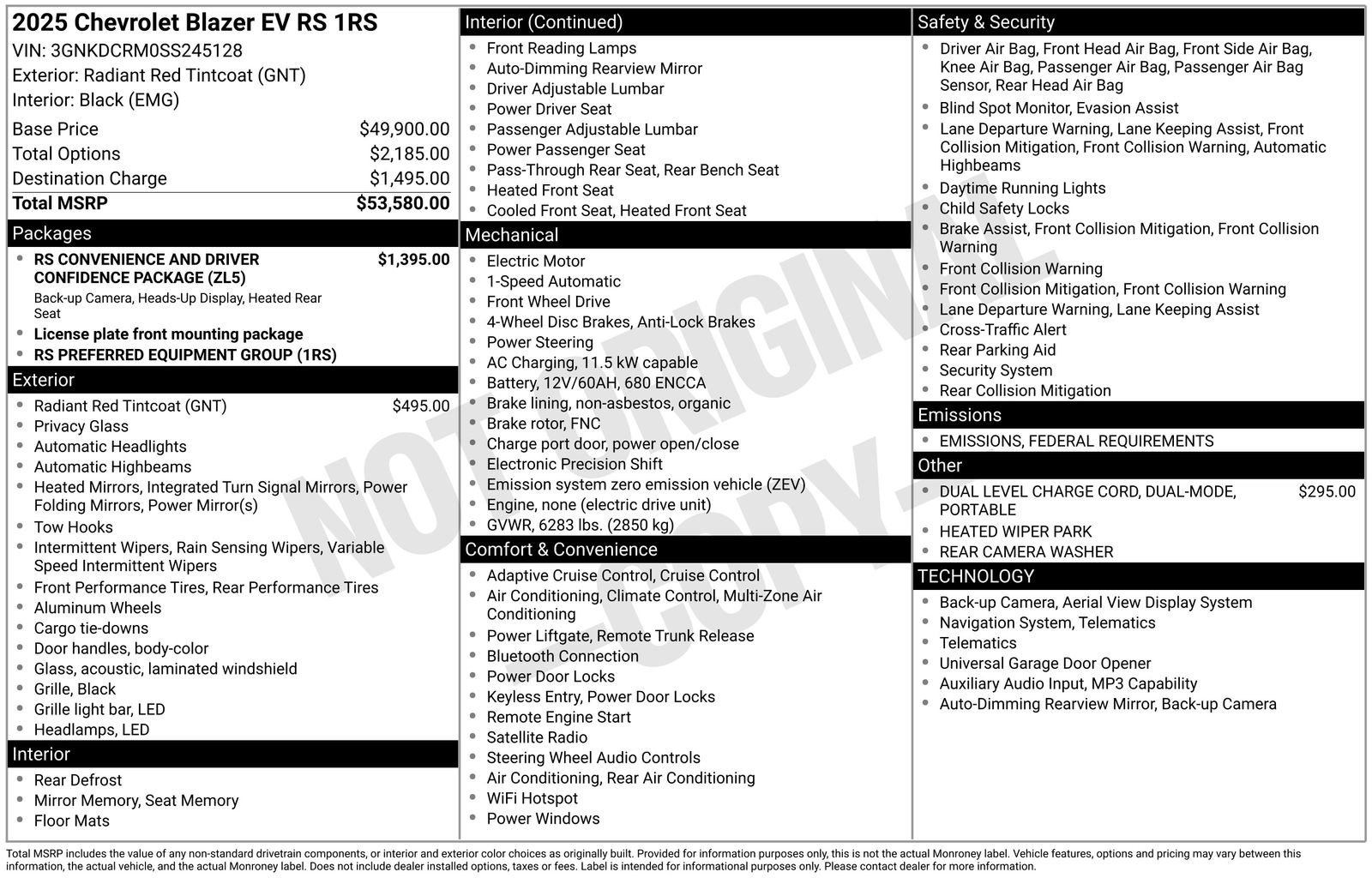 New 2025 Chevrolet Blazer EV RS image 26