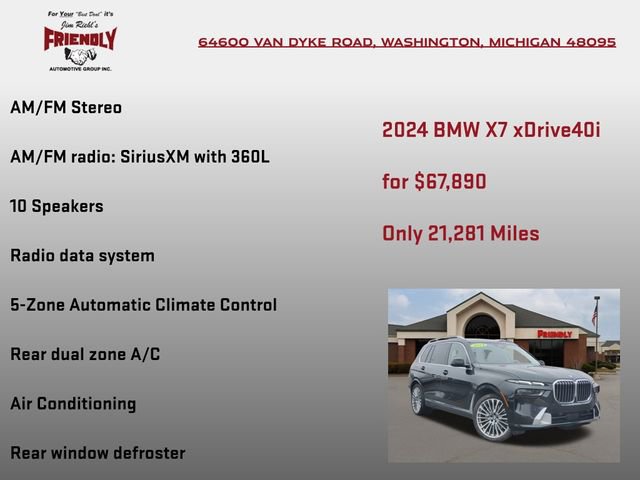 Used 2024 BMW X7 xDrive40i w/ Climate Comfort Package image 10
