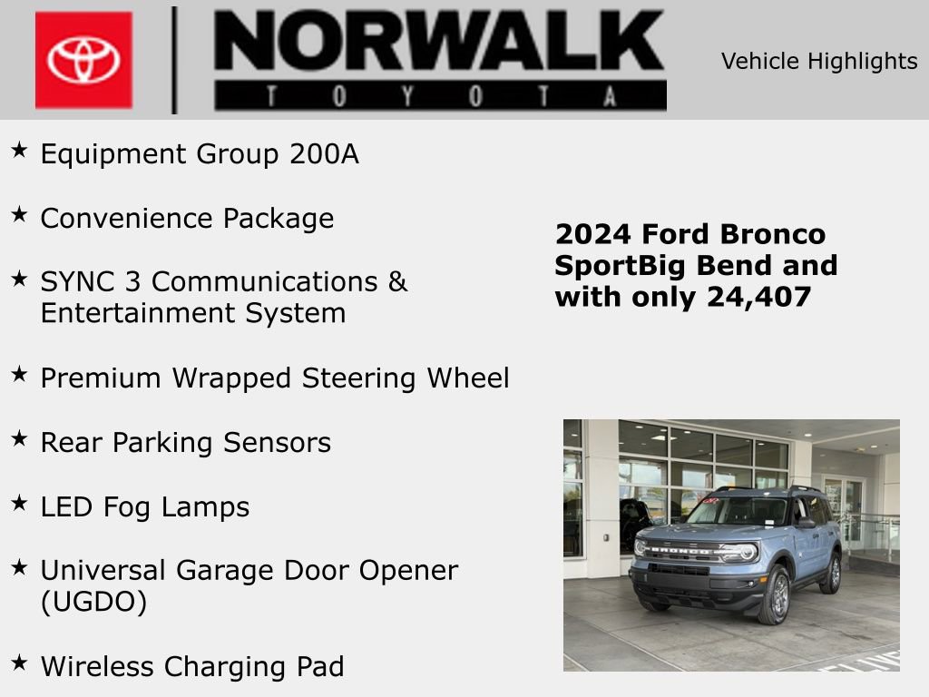 Used 2024 Ford Bronco Sport Big Bend w/ Convenience Package image 10