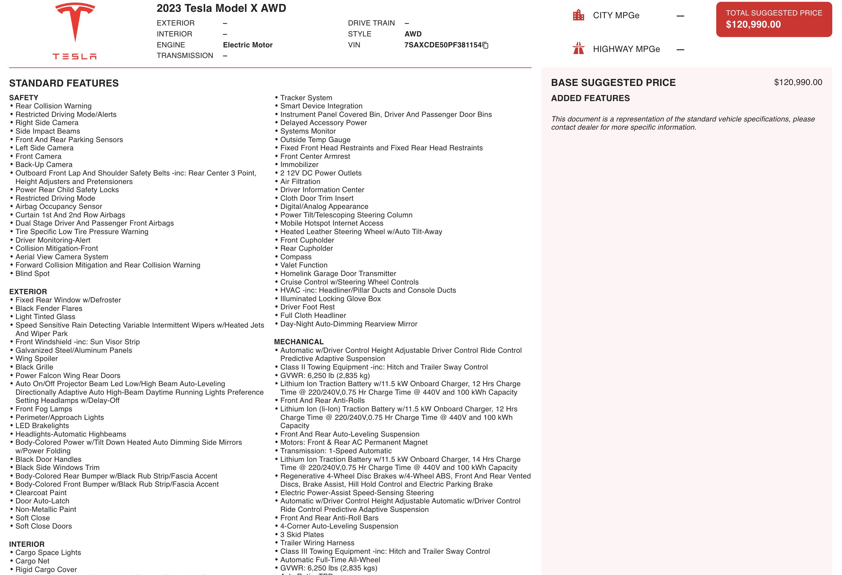 Used 2023 Tesla Model X image 2