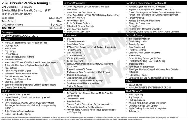 Used 2020 Chrysler Pacifica Touring-L FWD image 34