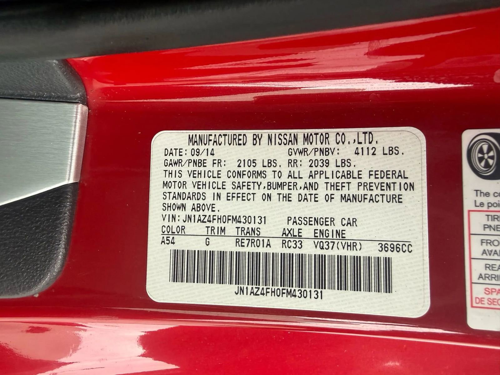 Used 2015 Nissan 370Z Touring Sport image 34