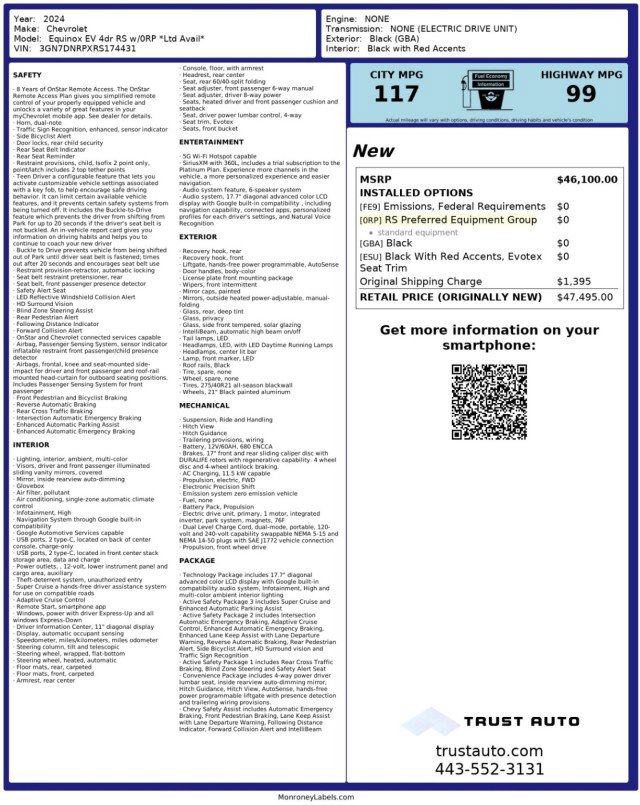 Used 2024 Chevrolet Equinox EV RS image 3