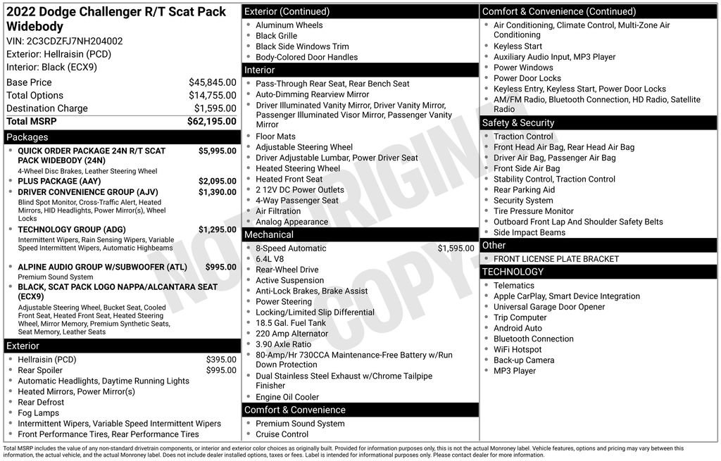 Used 2022 Dodge Challenger R/T Scat Pack image 3