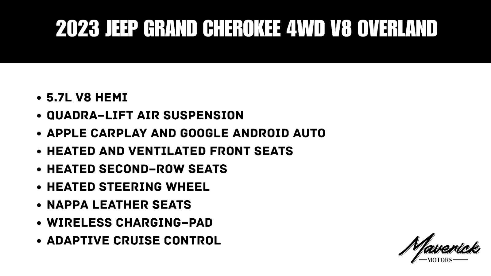 Used 2023 Jeep Grand Cherokee Overland w/ Luxury Tech Group IV AWD/4WD image 2