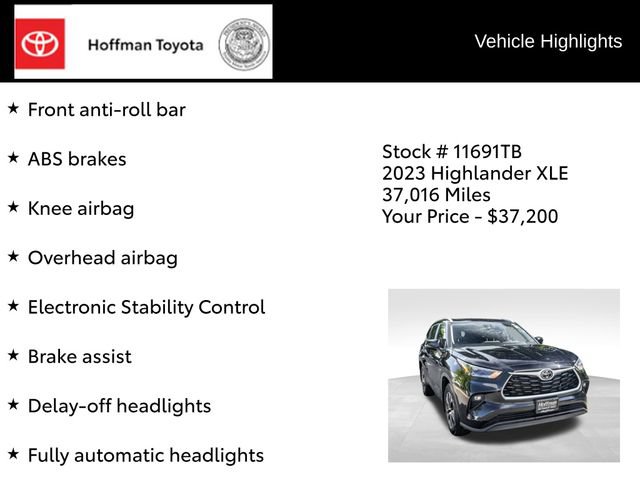 Used 2023 Toyota Highlander XLE AWD/4WD image 29