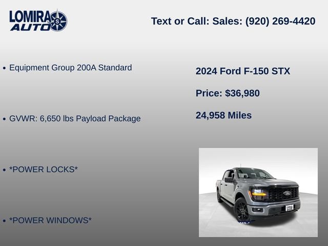 Used 2024 Ford F150 STX w/ STX Black Appearance Package AWD/4WD image 8