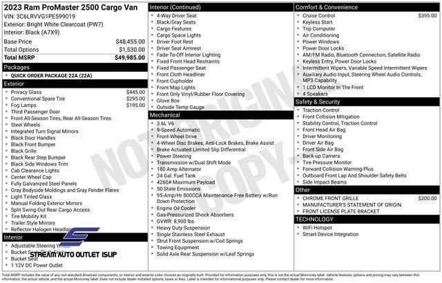 Used 2023 RAM ProMaster 2500 image 29