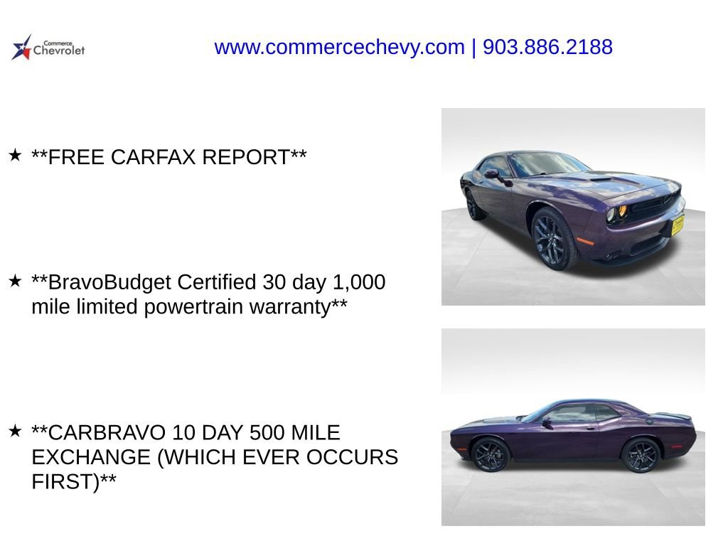 Used 2021 Dodge Challenger SXT w/ Blacktop Package RWD image 5