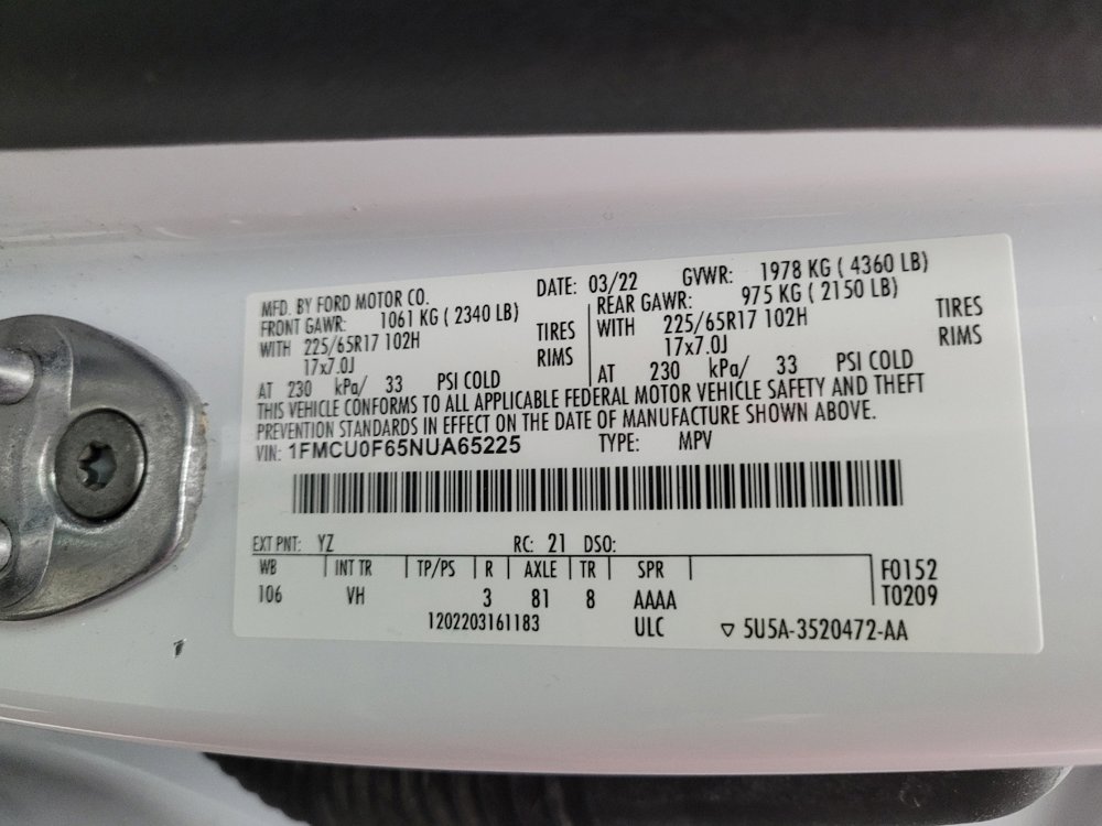 Used 2022 Ford Escape S FWD image 33