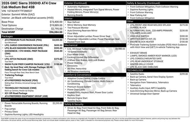 New 2026 GMC Sierra 3500 AT4 w/ AT4 Premium Plus Package AWD/4WD image 26