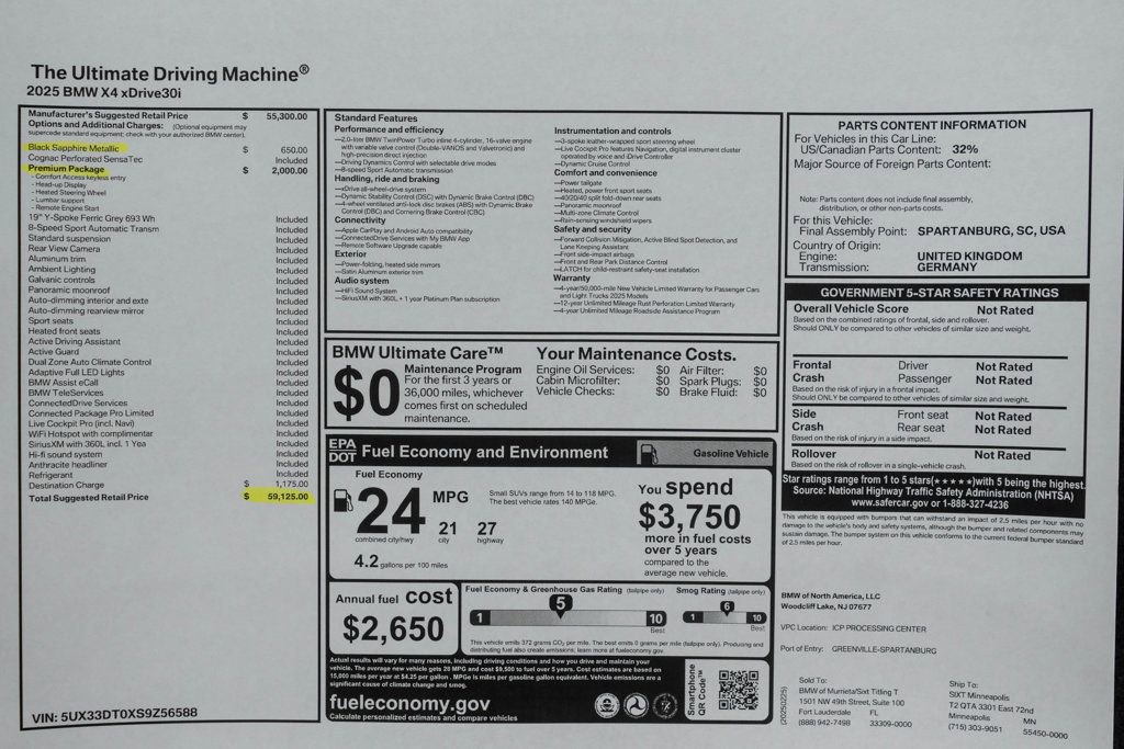 Used 2025 BMW X4 xDrive30i image 54