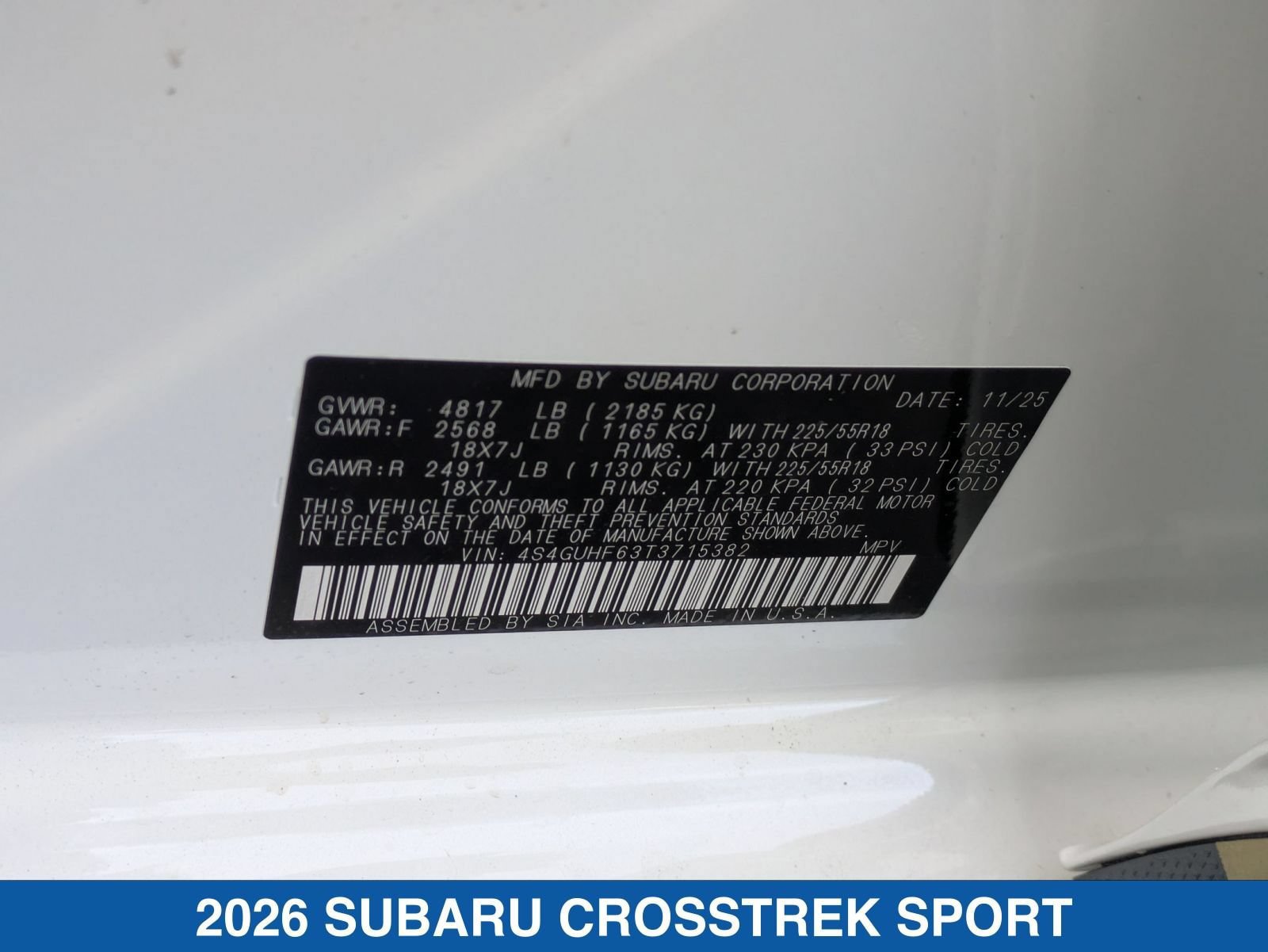 Certified 2026 Subaru Crosstrek 2.5i Sport AWD/4WD image 28