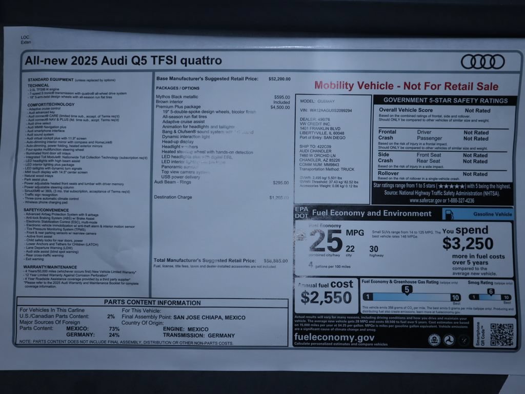 Used 2025 Audi Q5 Premium w/ Premium Plus AWD/4WD image 9