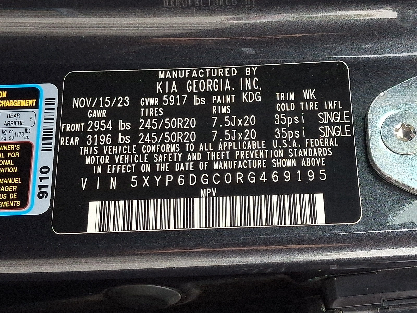 Certified 2024 Kia Telluride S w/ S Sunroof Package AWD/4WD image 28