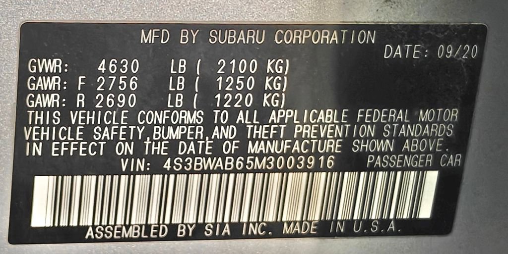 Used 2021 Subaru Legacy w/ Alloy Wheel Package AWD/4WD image 51