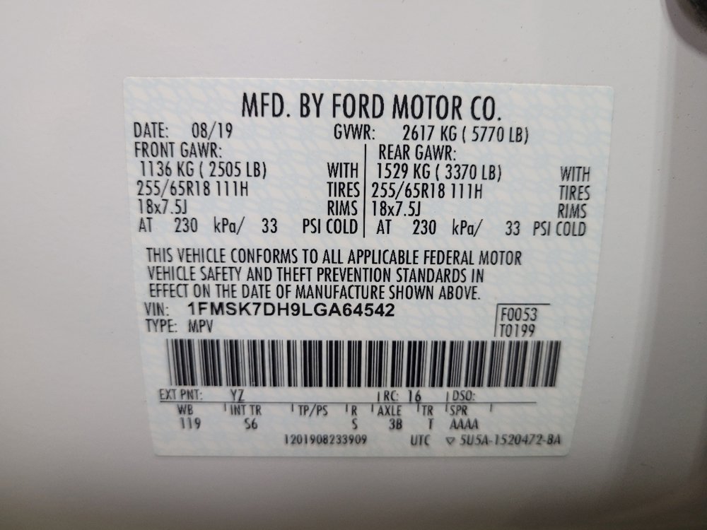 Used 2020 Ford Explorer XLT w/ Equipment Group 202A image 33