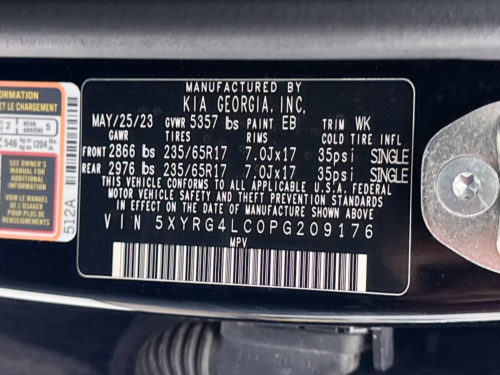 Certified 2023 Kia Sorento LX FWD image 37