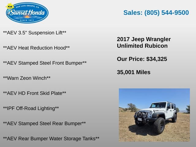 Used 2017 Jeep Wrangler Unlimited Rubicon w/ Connectivity Group AWD/4WD image 14