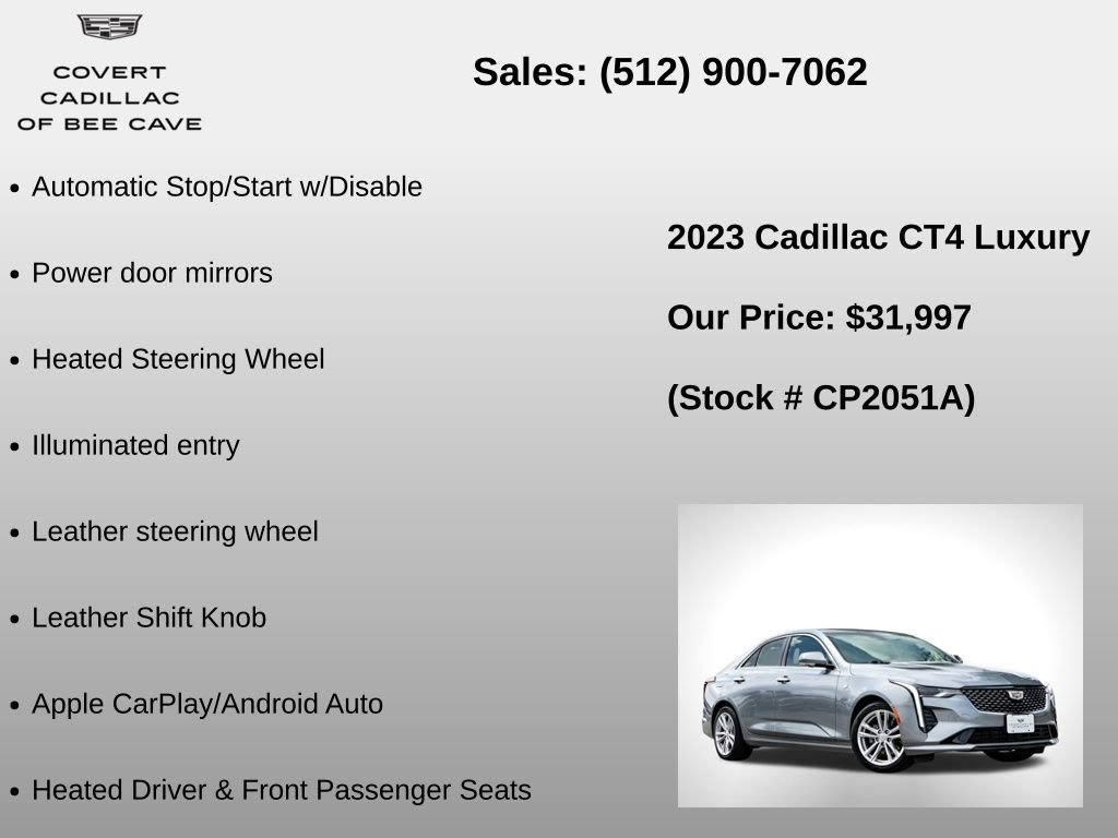 Used 2023 Cadillac CT4 Luxury w/ Sun And Sound Package image 24