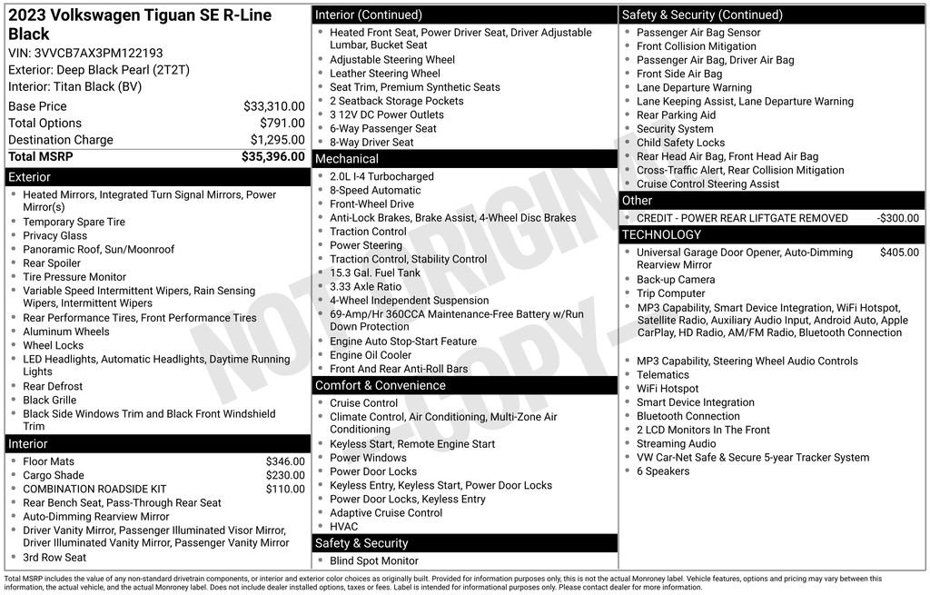 Used 2023 Volkswagen Tiguan SE R-Line FWD image 2
