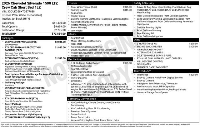 New 2026 Chevrolet Silverado 1500 LTZ w/ LTZ Premium Package AWD/4WD image 4