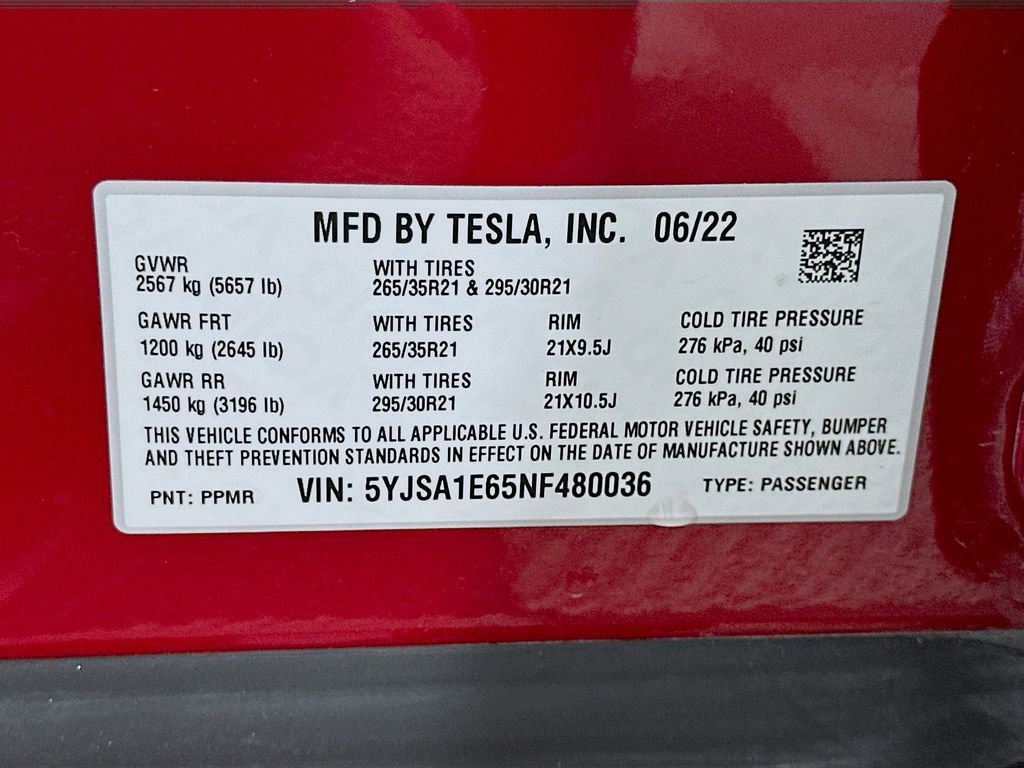 Used 2022 Tesla Model S Plaid AWD/4WD image 32