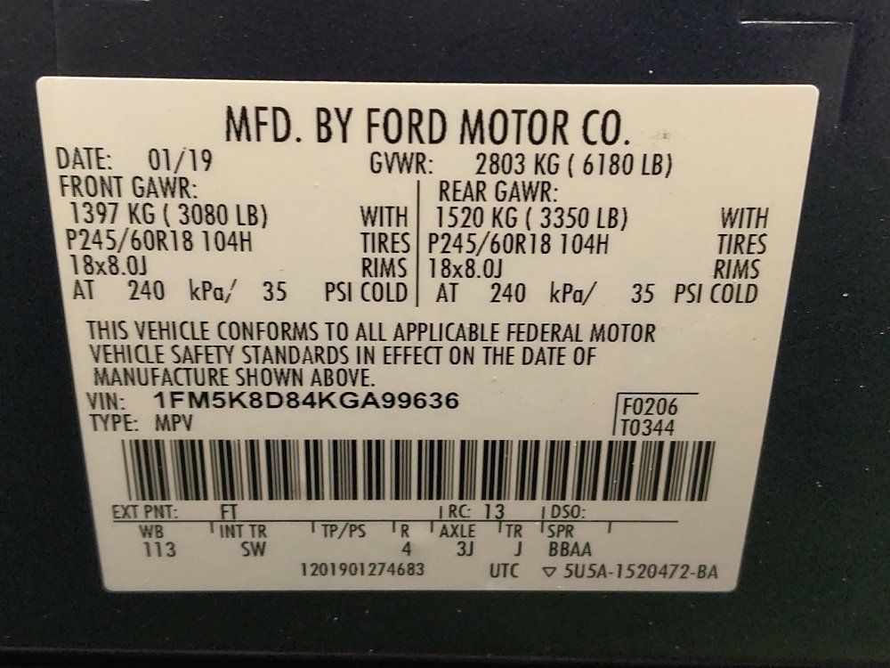 Used 2019 Ford Explorer XLT w/ Equipment Group 202A AWD/4WD image 33