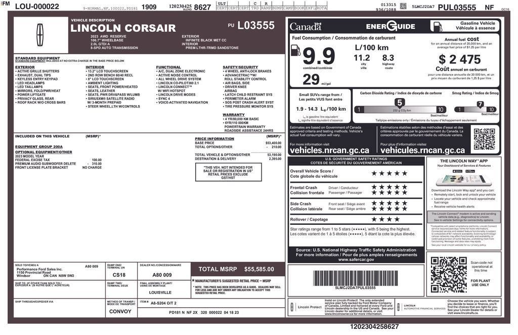 Used 2023 Lincoln Corsair Reserve AWD/4WD image 2