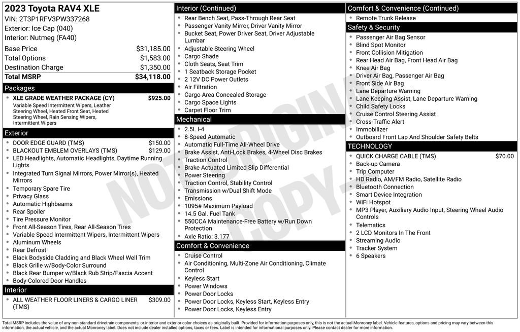Used 2023 Toyota RAV4 XLE w/ XLE Grade Weather Package AWD/4WD image 6