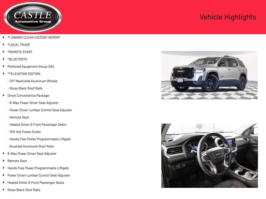 Certified 2023 GMC Acadia SLE w/ Driver Convenience Package image 3