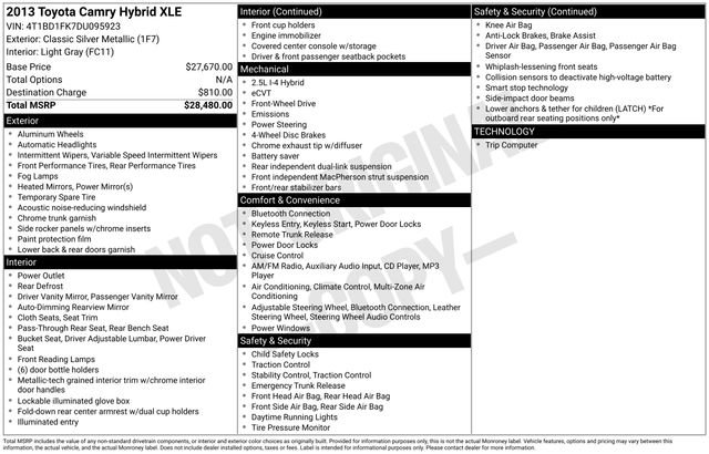 Used 2013 Toyota Camry XLE image 7