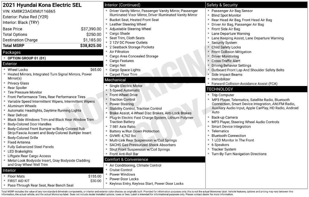 Used 2021 Hyundai Kona SEL FWD image 22