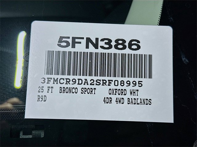 New 2025 Ford Bronco Sport Badlands w/ Badlands Tech Package image 24