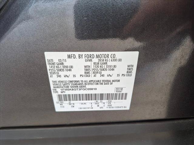 Used 2015 Ford Explorer Sport w/ Equipment Group 401A AWD/4WD image 16